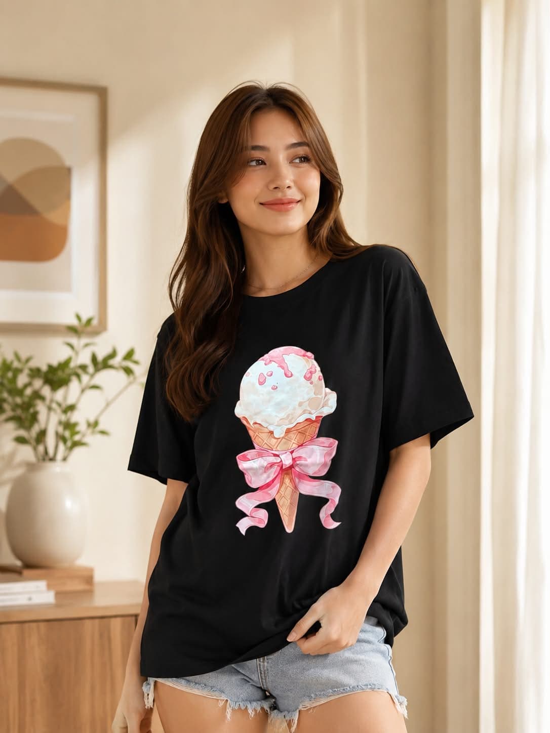 BESIDE YOU T-SHIRT FREESIZED ( Ice Cream )